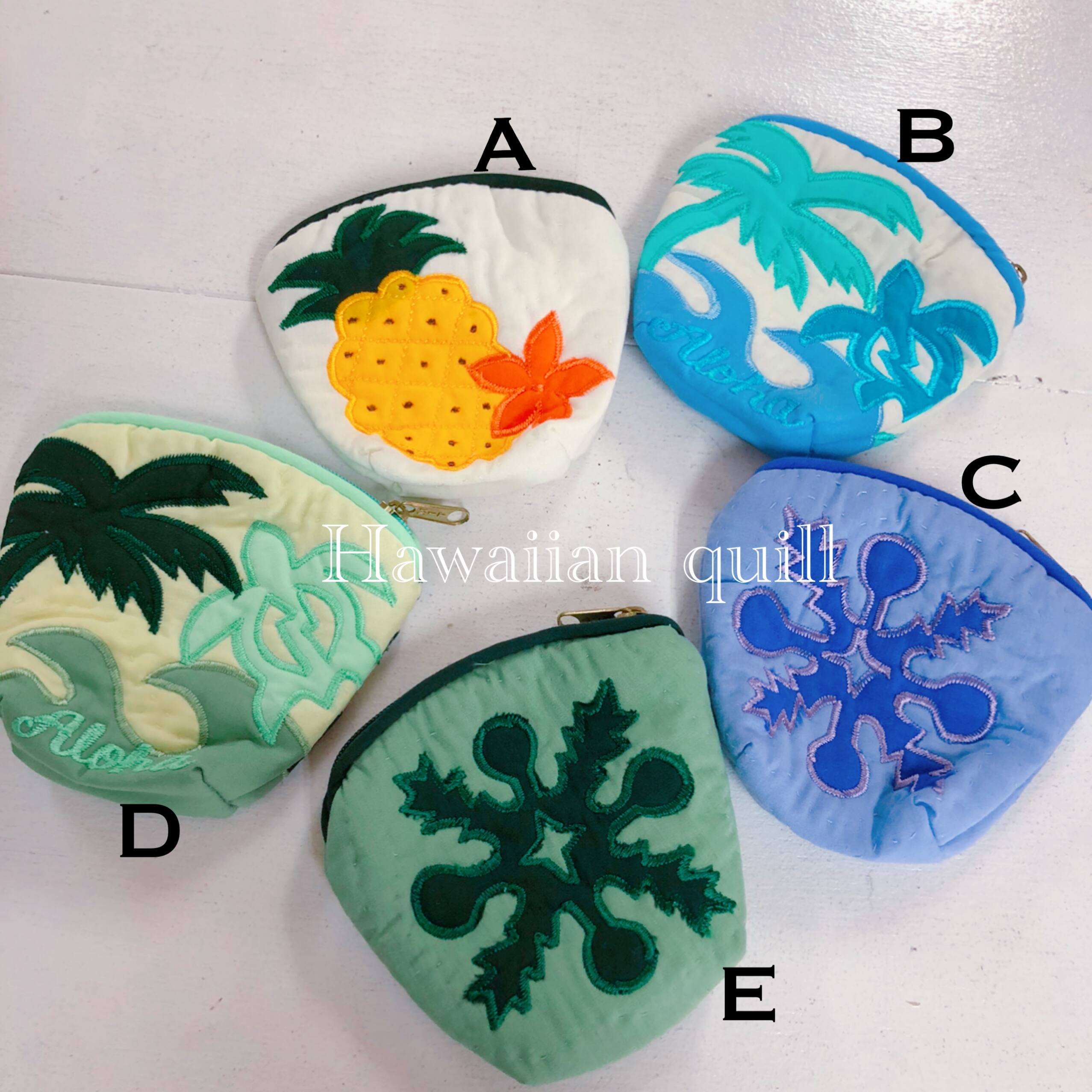 ハワイアンキルト Hawaiian Quilt ハイビスカスコインケース 4カラー 財布 小銭入れ 小物入れ アンスリウム ハイビスカス ハワイ雑貨  プレゼント ギフト 母の日 敬老の日 バレンタインデー ホワイトデー